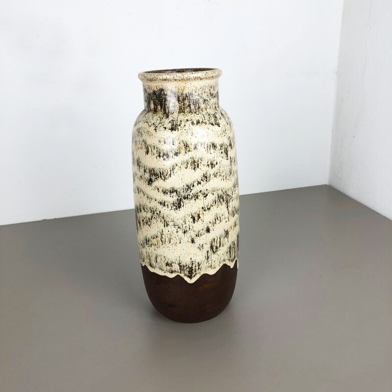 Vase vintage poterie Fat Lava multicolore 204-41 par Scheurich