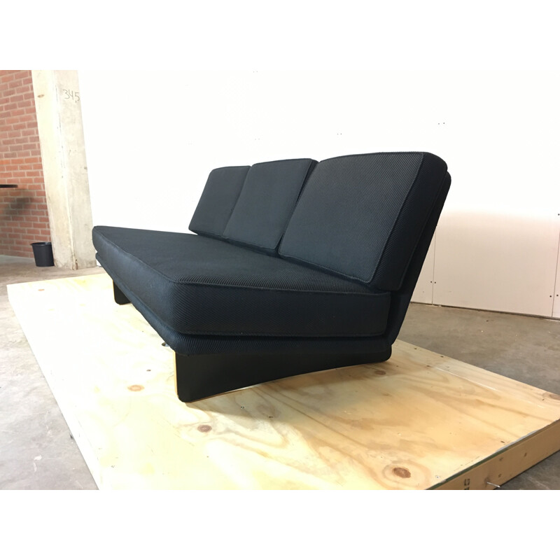 Vintage zwarte sofa 671 van Kho Liang Ie voor Artifort