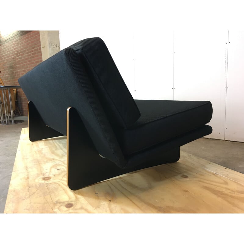 Vintage black 671 sofa by Kho Liang Ie for Artifort