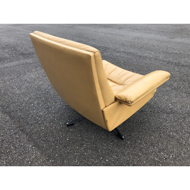 Vintage armchair De Sede DS35 beige leather Switzerland 1970s