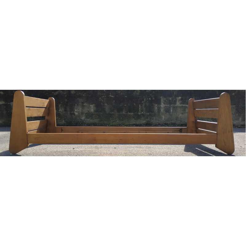 Vintage daybed frame wooden 1950 