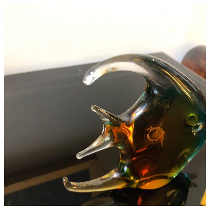 Vintage murano glass fish by V. Nason & C. Italy 1970s