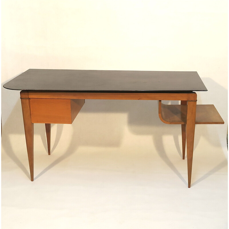 Vintage desk in mahogany by Maurice Rinck France 1950s