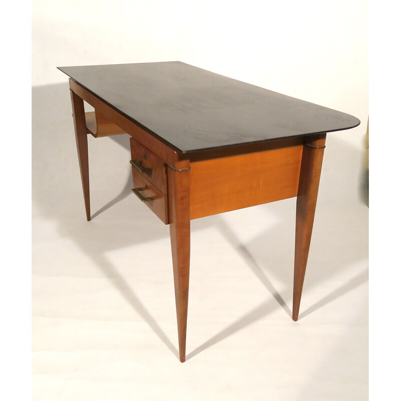 Vintage desk in mahogany by Maurice Rinck France 1950s