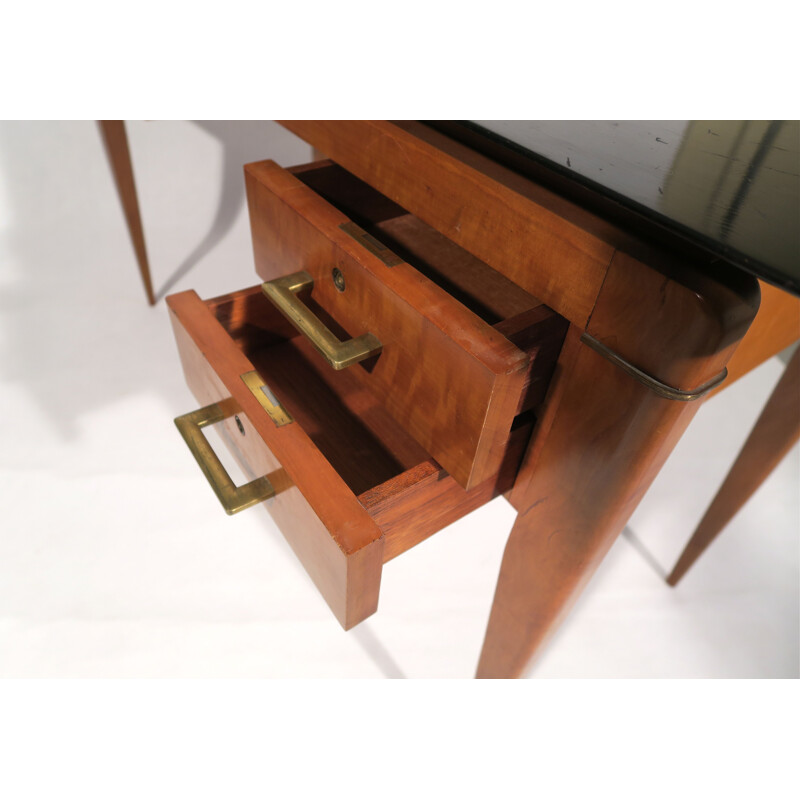 Vintage desk in mahogany by Maurice Rinck France 1950s