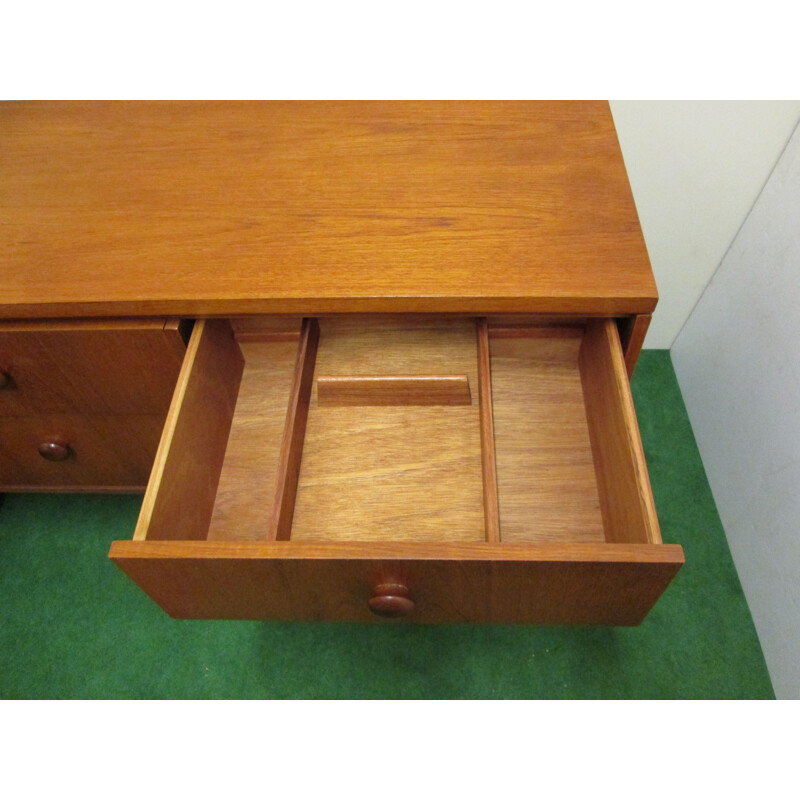 Vintage chest of drawers in teak 6 drawers 1960s