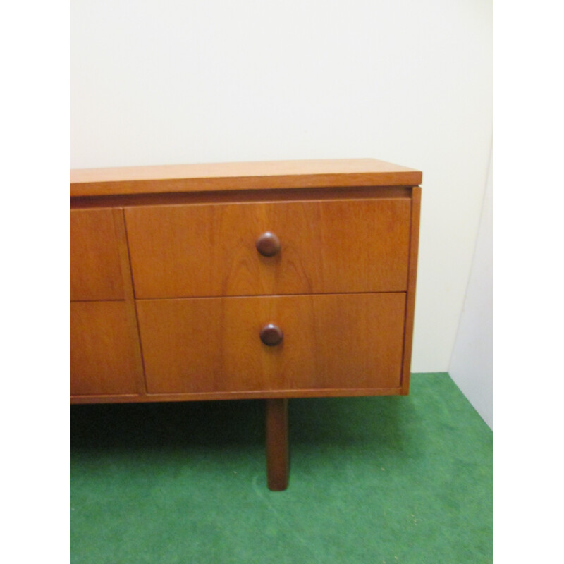 Vintage chest of drawers in teak 6 drawers 1960s