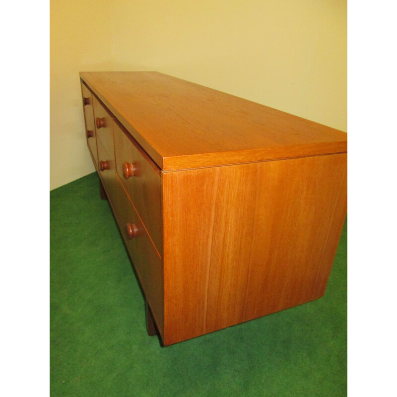 Vintage chest of drawers in teak 6 drawers 1960s