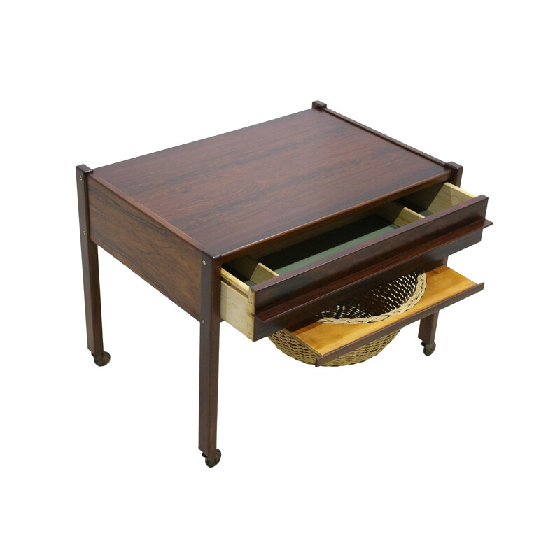 Vintage Sewing Table in Rosewood Danish 1960s