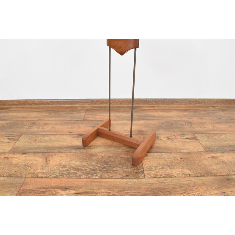 Vintage bottle holder with teak glass, Denmark 1960