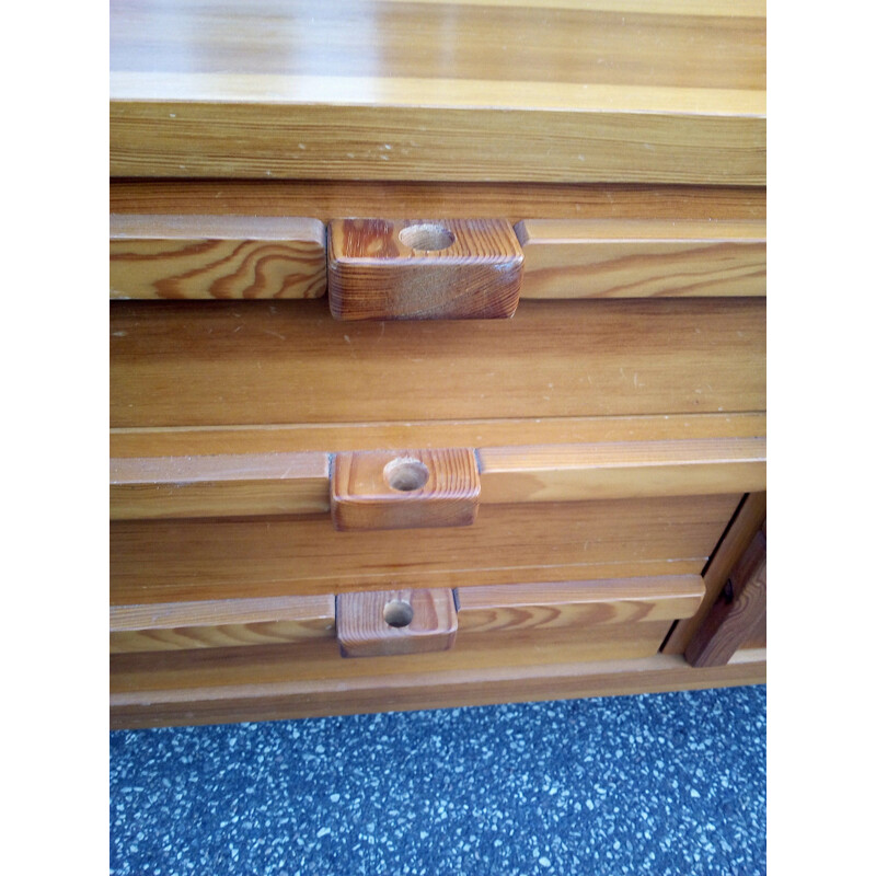 Vintage sideboard in pine 1970s