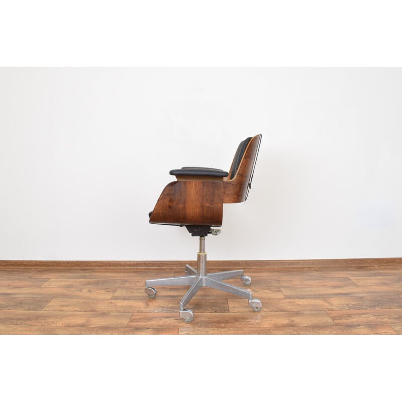Chaise de bureau vintage palissandre par Hans Könecke pour Tecta 1954