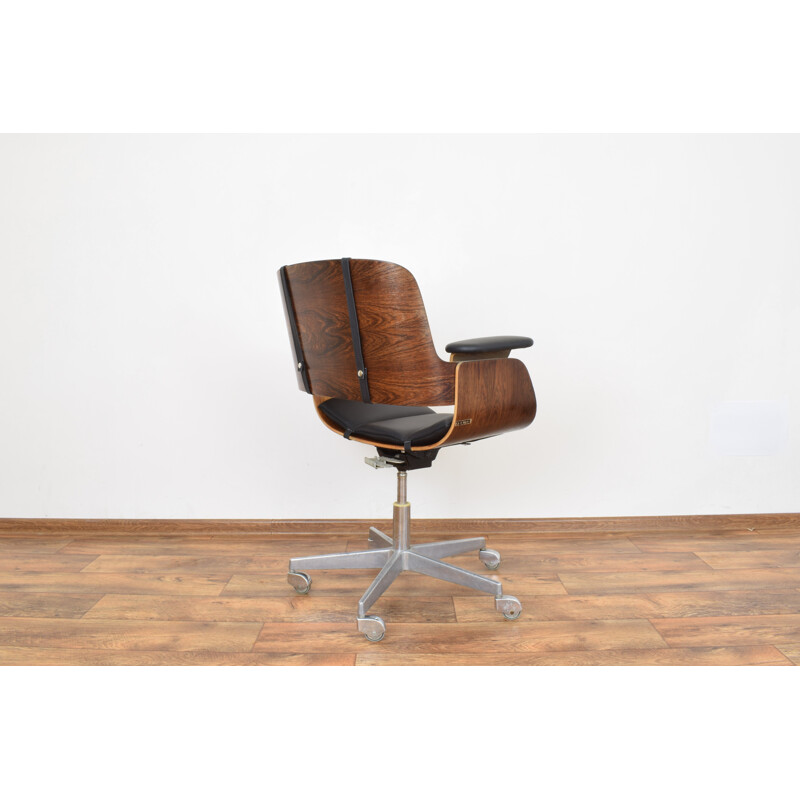 Vintage Rosewood Office Chair by Hans Könecke for Tecta 1954