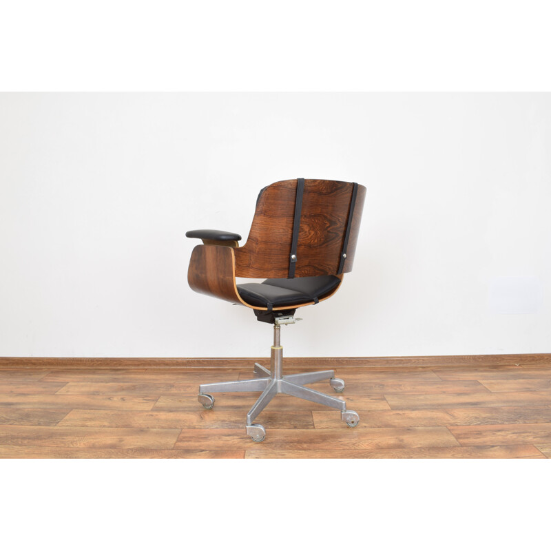 Vintage Rosewood Office Chair by Hans Könecke for Tecta 1954