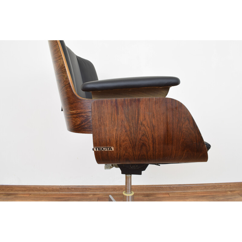 Chaise de bureau vintage palissandre par Hans Könecke pour Tecta 1954