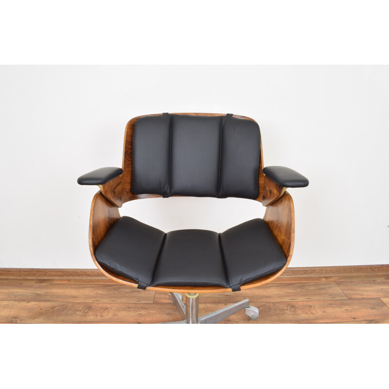 Vintage Rosewood Office Chair by Hans Könecke for Tecta 1954