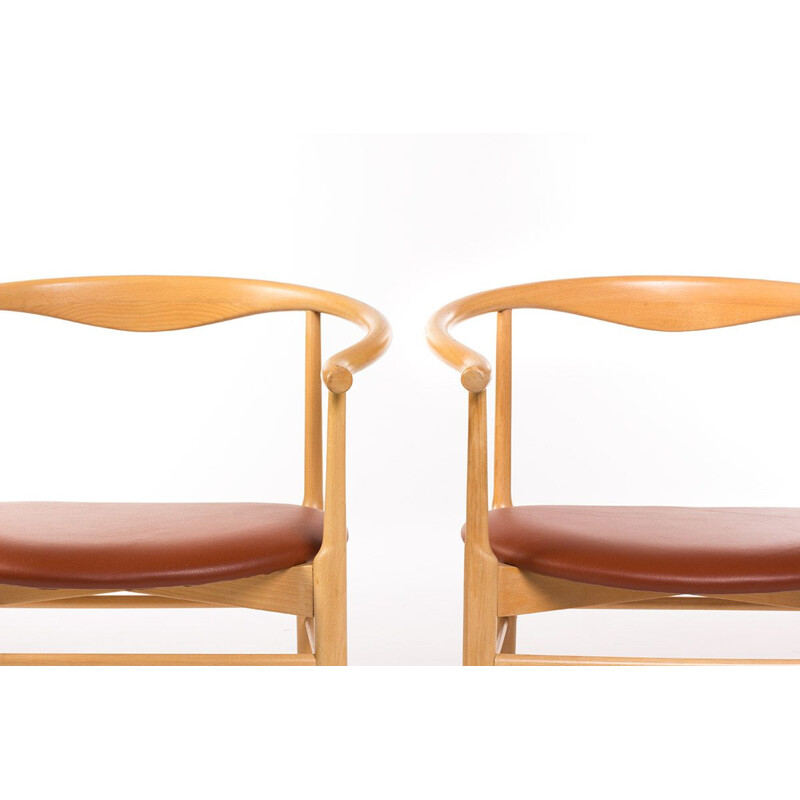 Set de 2 chaises vintage en bois de hêtre clair