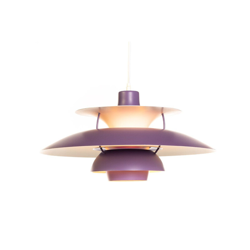 Vintage Purple PH5 Pendant Lamp by Poul Henningsen for Louis Poulsen 1960s