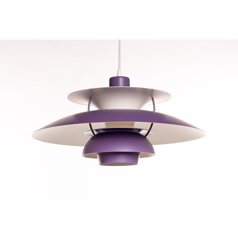 Vintage Purple PH5 Pendant Lamp by Poul Henningsen for Louis Poulsen 1960s