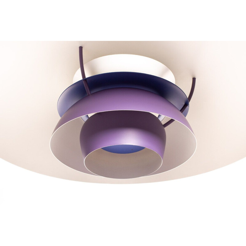 Suspension vintage violet PH5 par Poul Henningsen pour Louis Poulsen 1960