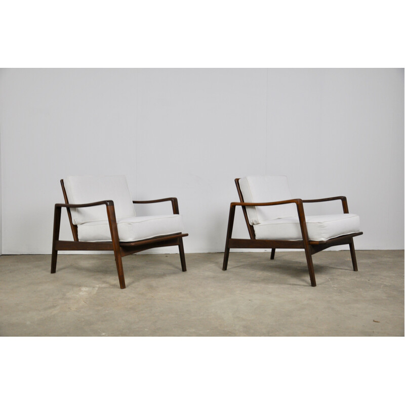 Set of 2 armchairs by ARNE WAHL IVERSEN for KOMFORT 1950S