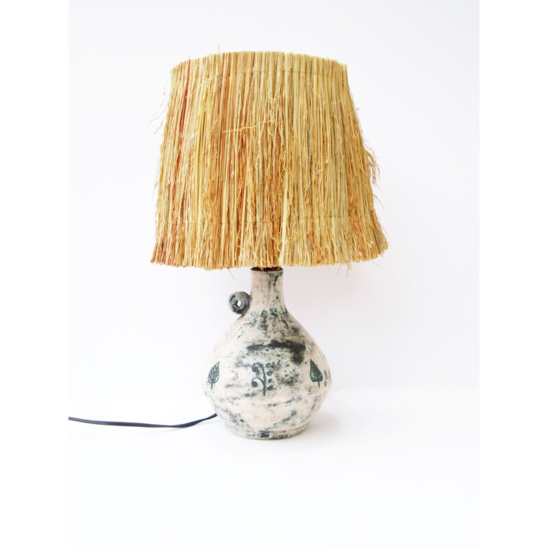 Lampe vintage en céramique Jacques Blin 1970s