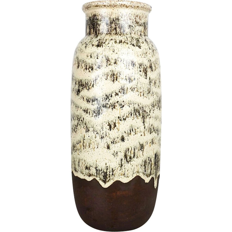 Vase vintage poterie Fat Lava multicolore 204-41 par Scheurich