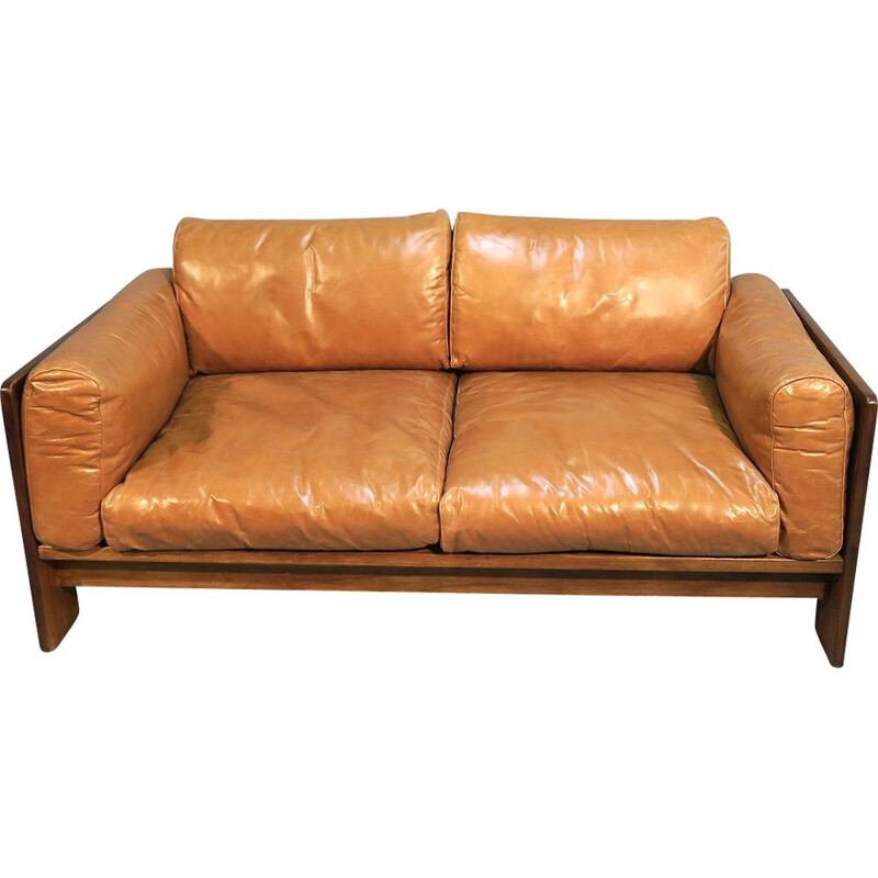 Vintage 2 seater sofa Bastiano cowhiet beige