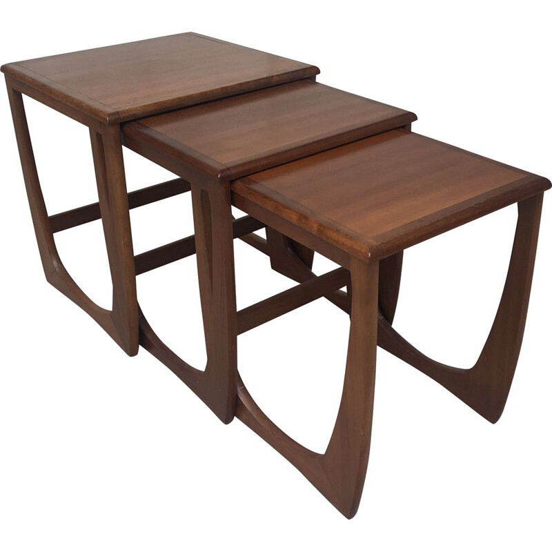 Vintage nesting tables in teak 1960s