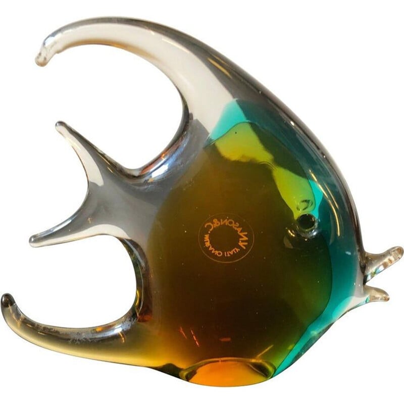 Vintage murano glass fish by V. Nason & C. Italy 1970s