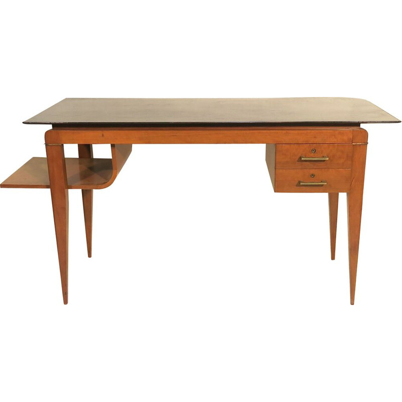 Vintage desk in mahogany by Maurice Rinck France 1950s