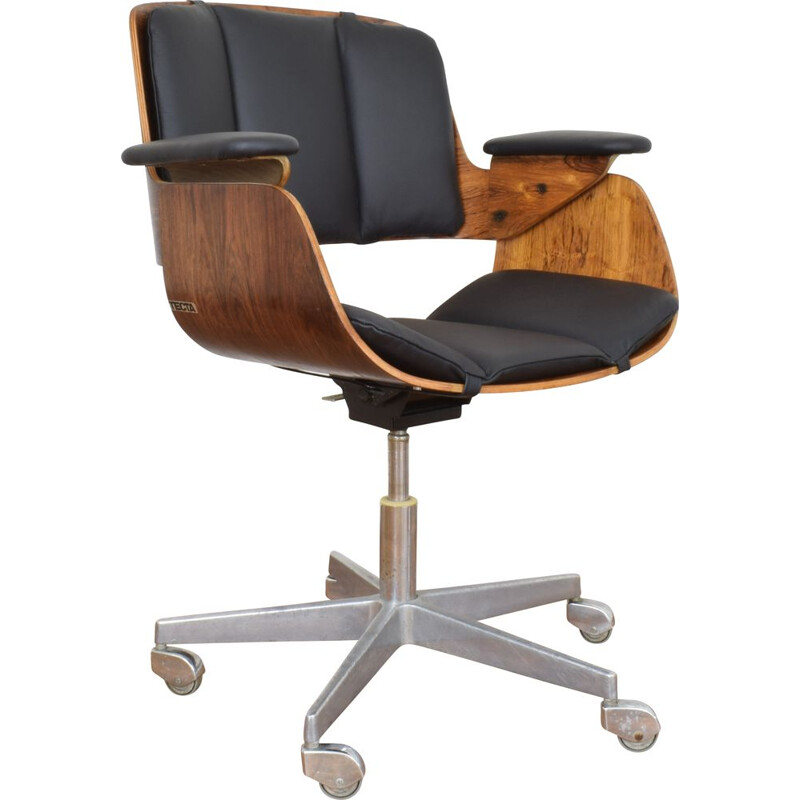 Vintage Rosewood Office Chair by Hans Könecke for Tecta 1954