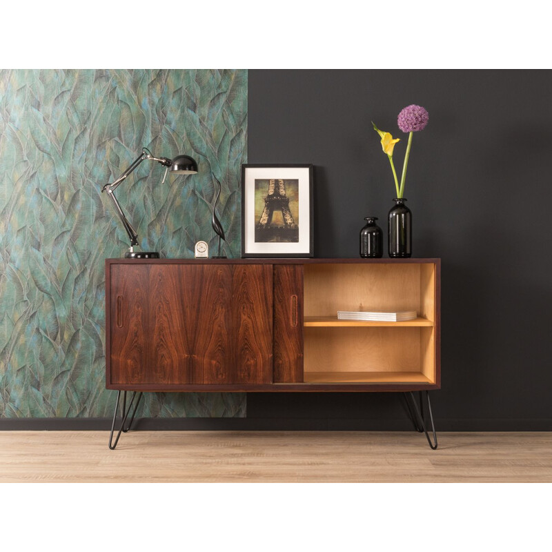 Vintage sideboard for Poul Hundevad in steel and rosewood 1960