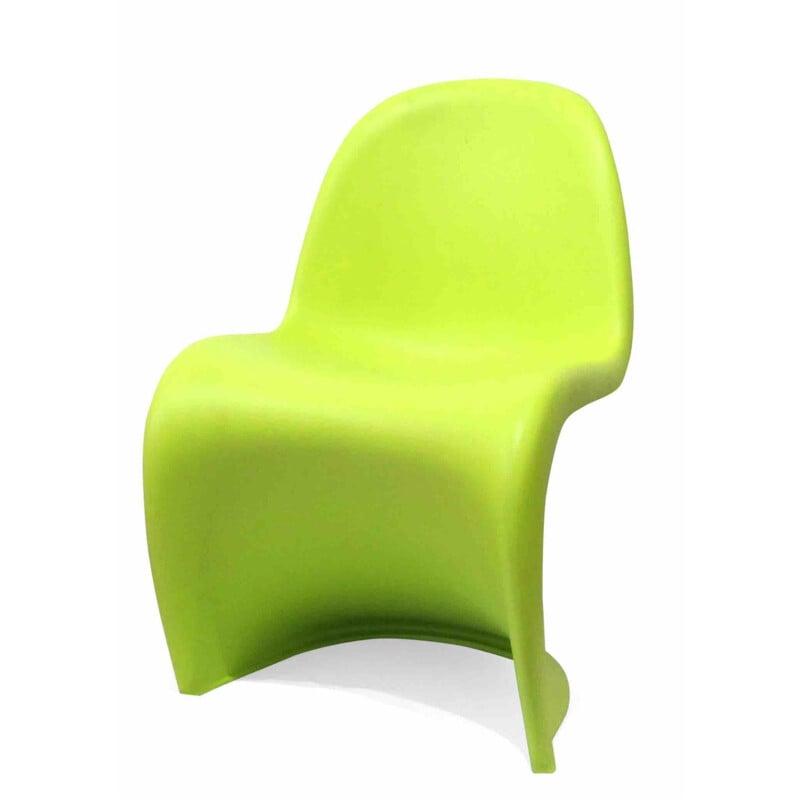 Vintage Verner Panton kids chair in green