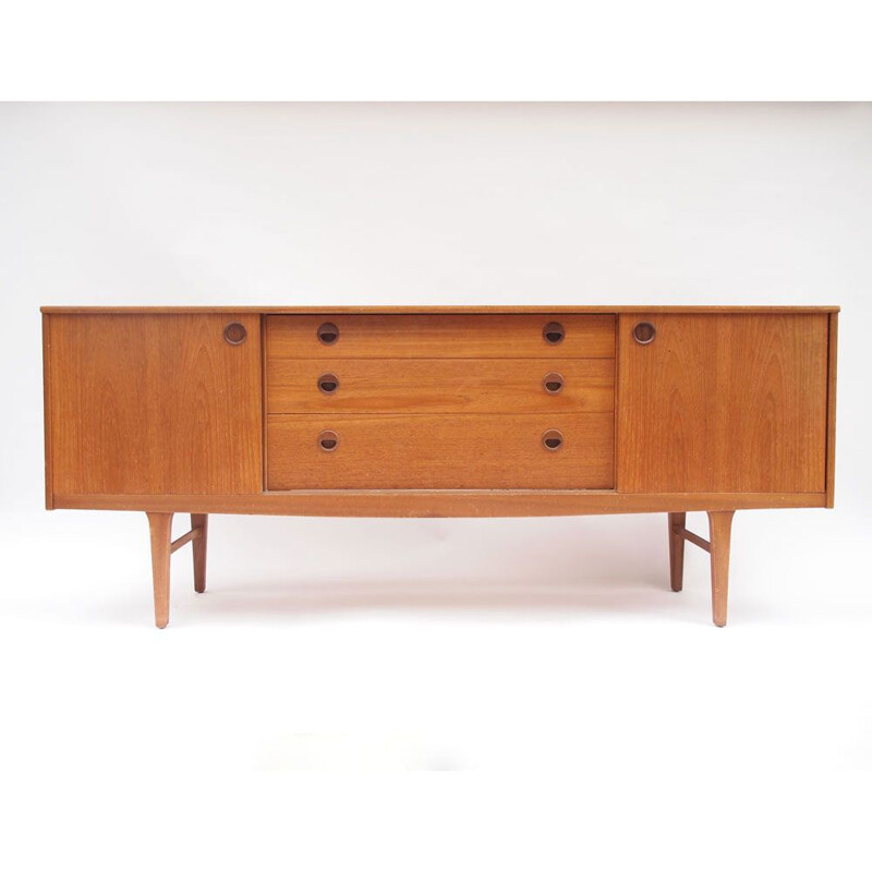 Scandinavian sideboard in teak with round buttons