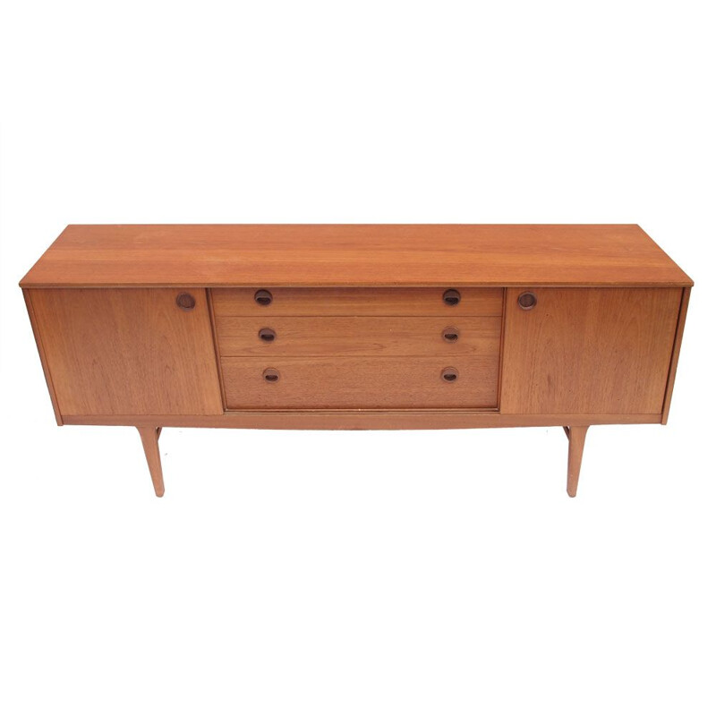 Scandinavian sideboard in teak with round buttons