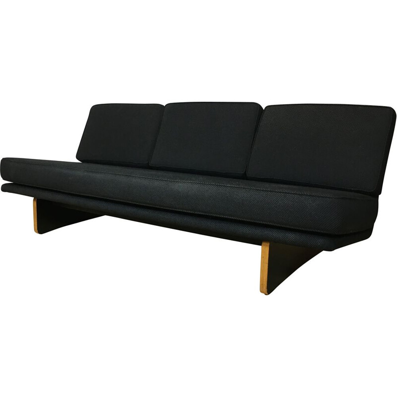 Vintage zwarte sofa 671 van Kho Liang Ie voor Artifort