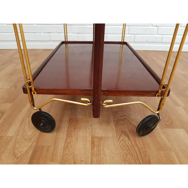 Vintage foldable cart table by Marie Francoise Mondineu, 50s