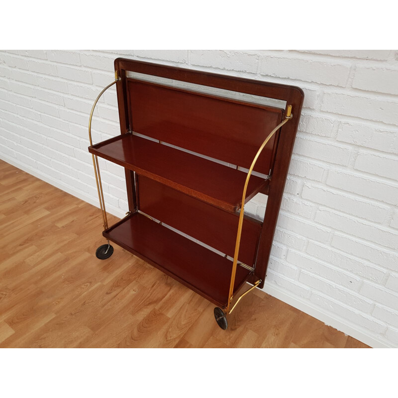 Vintage foldable cart table by Marie Francoise Mondineu, 50s