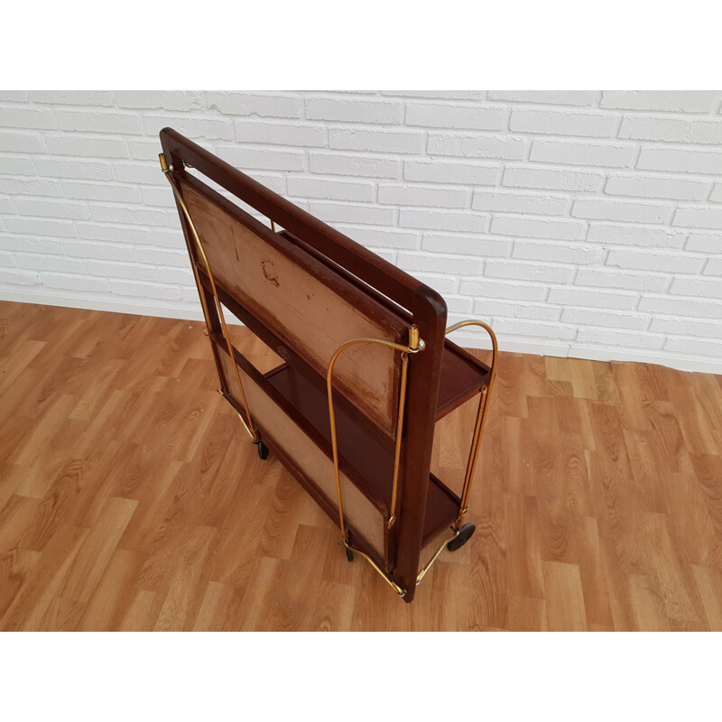 Vintage foldable cart table by Marie Francoise Mondineu, 50s