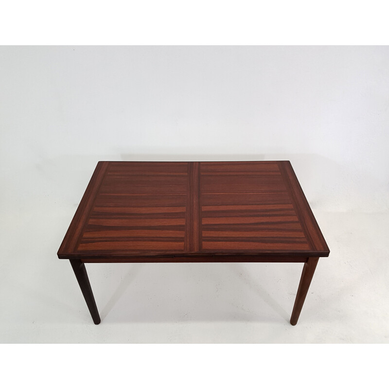 Vintage table with double extensions in rosewood Scandinavian 1960s