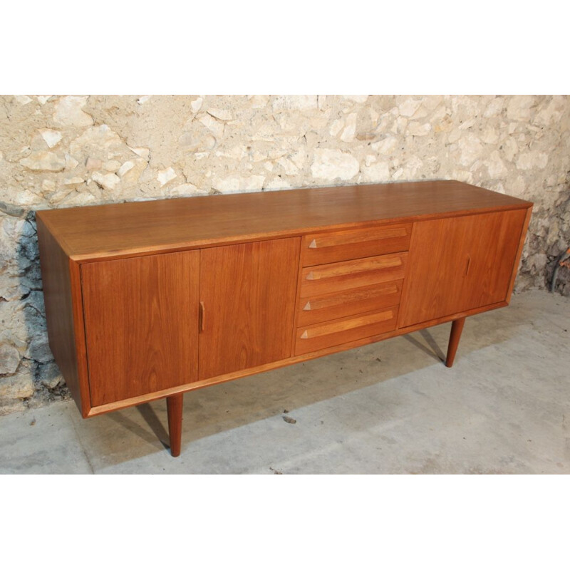 Vintage sideboard teak by Svend Aage Larsen for Faarup Mobelfabrik Scandinavian 1960