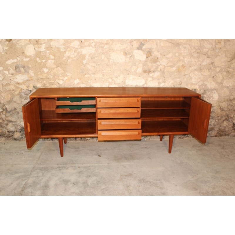 Vintage sideboard teak by Svend Aage Larsen for Faarup Mobelfabrik Scandinavian 1960