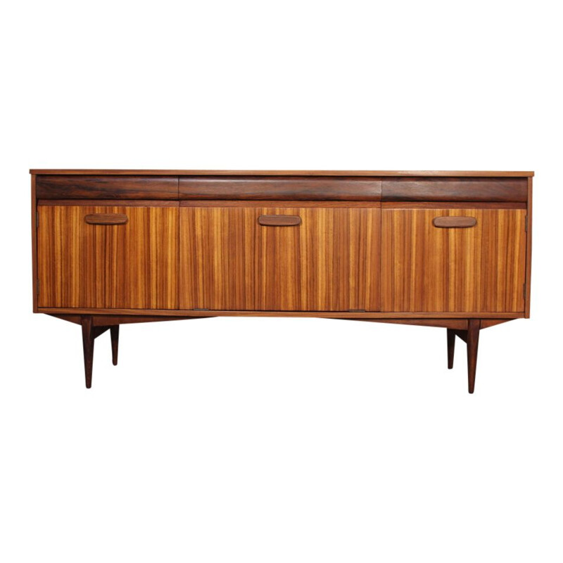 Vintage sideboard in teak and zebrano by Elliotts of Newbury 1966