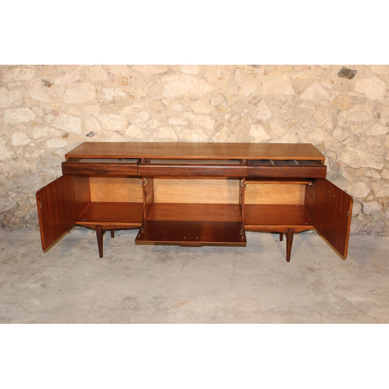 Vintage sideboard in teak and zebrano by Elliotts of Newbury 1966