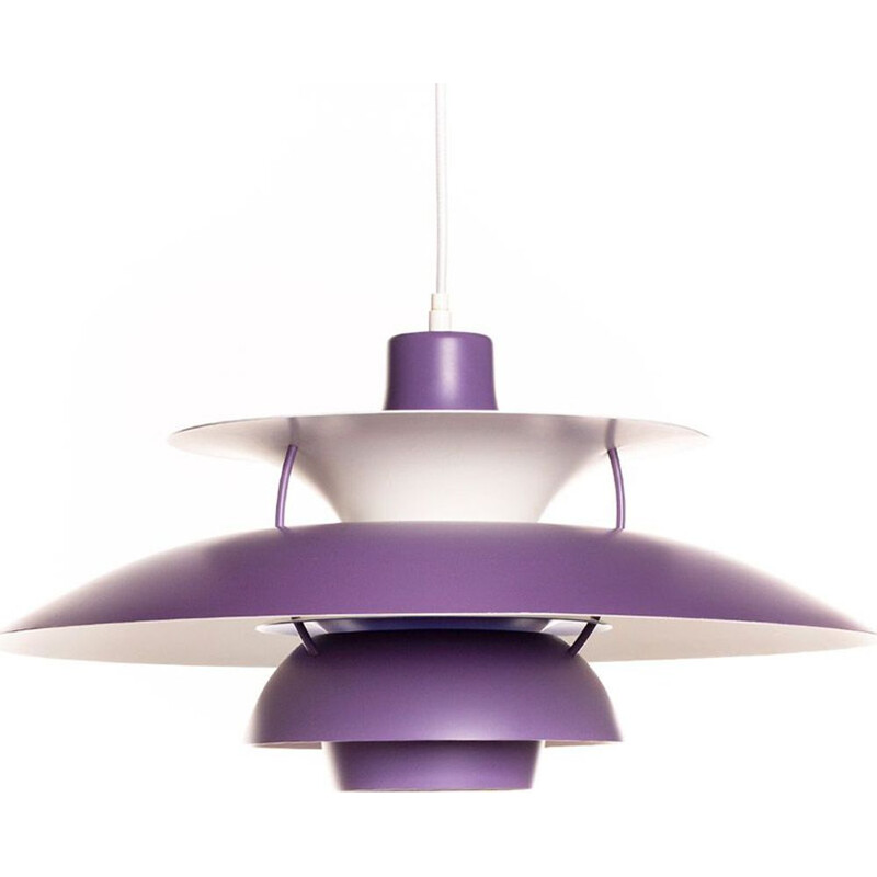 Suspension vintage violet PH5 par Poul Henningsen pour Louis Poulsen 1960