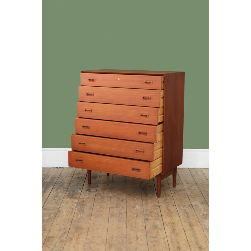 Vintage chest of drawers in teak Dernmak 1960s