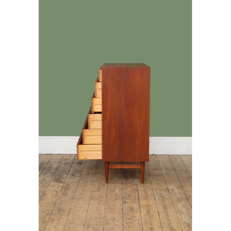 Vintage chest of drawers in teak Dernmak 1960s