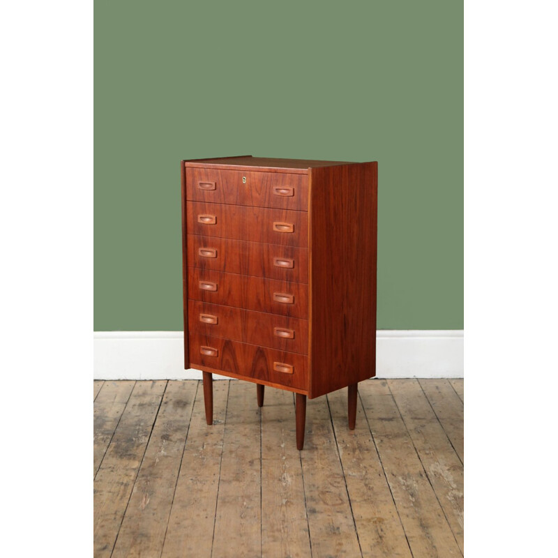 Vintage chest of drawers in teak 1960s Denmark 