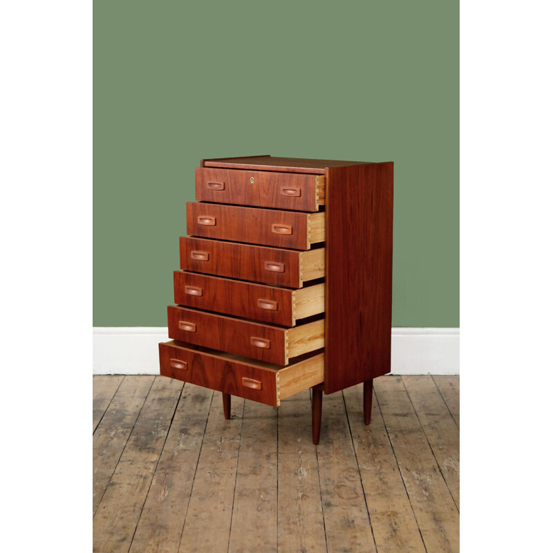 Vintage chest of drawers in teak 1960s Denmark 